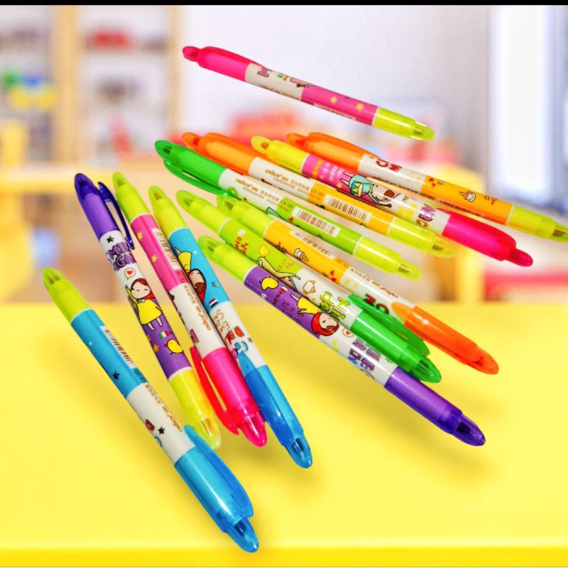 

Highlighter warna,stabilo warna 2 sisi termurah,stabilo warna penanda