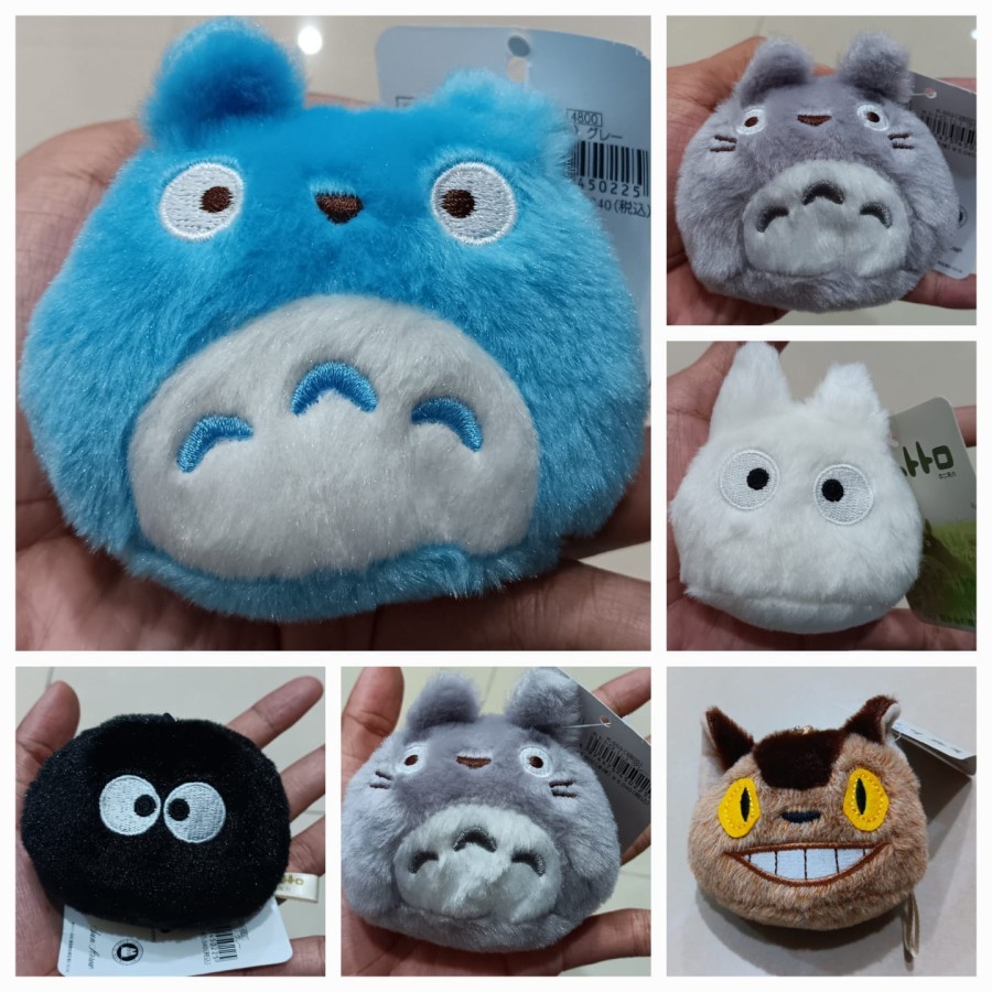 SUN ARROW Gantungan Kunci Keychain Boneka Catbuss Totoro Biru Putih Kutu Hitam STUDIO GHIBLI