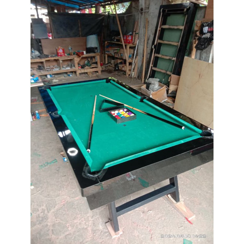 Meja billiard 8 feet Kaki lipat