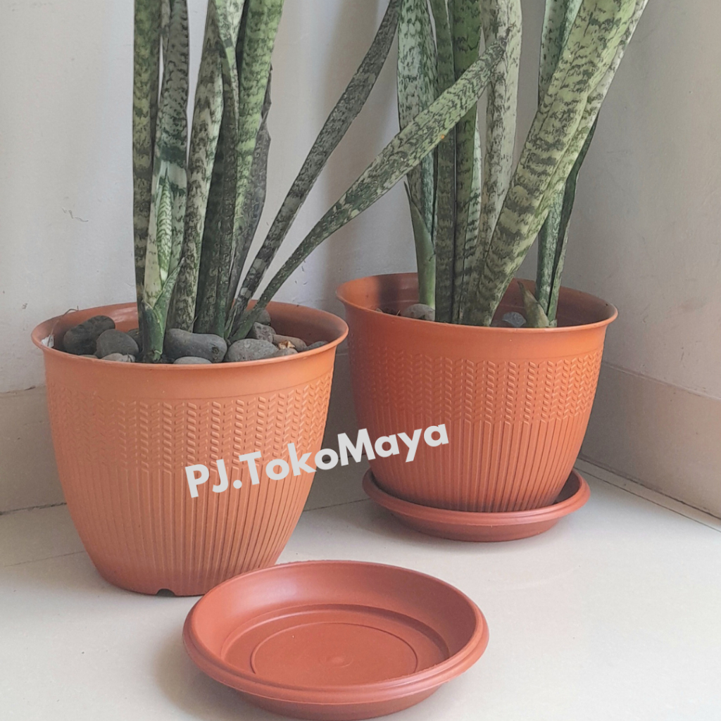 Pot Padi diameter 18 20 25 30 / Pot Citra Jaya Plastik Motif Padi 18cm 20cm 25cm 30cm /  Pot CJP Mot