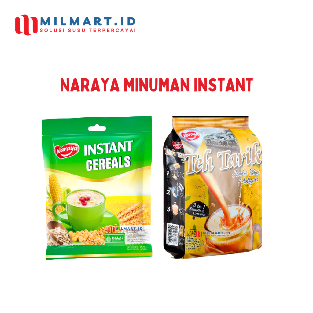 

NARAYA INSTANT SEREAL 20'S NARAYA TEH TARIK 15'S MINUMAN INSTAN CEREAL IMPOR
