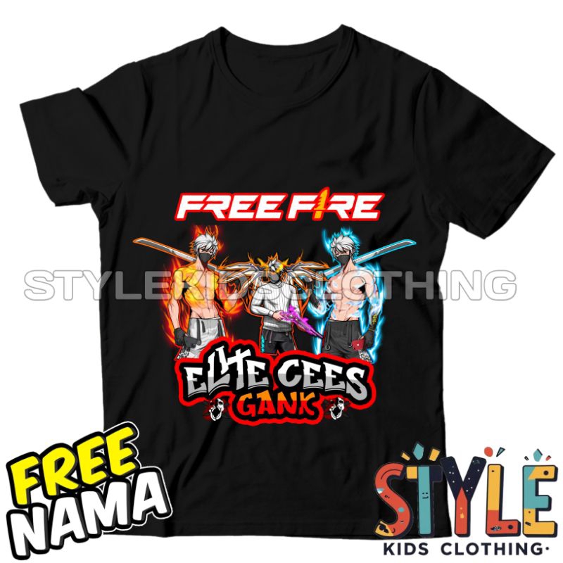 BISA COD GRATIS NAMA KAOS ANAK LOGO KARAKTER CHAR PEDANG KATANA SAMURAI SG RAPPER ELITE CEES GANK FR