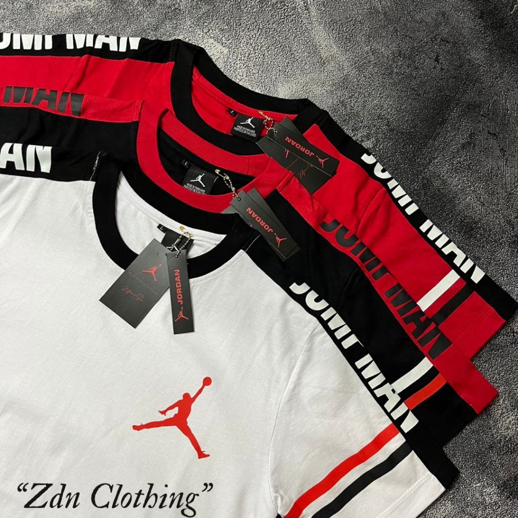 Baju Kaos Katun 24s Pria Wanita Lengan Pendek Kombinasi Sablon Printing DTF Full Tag Label