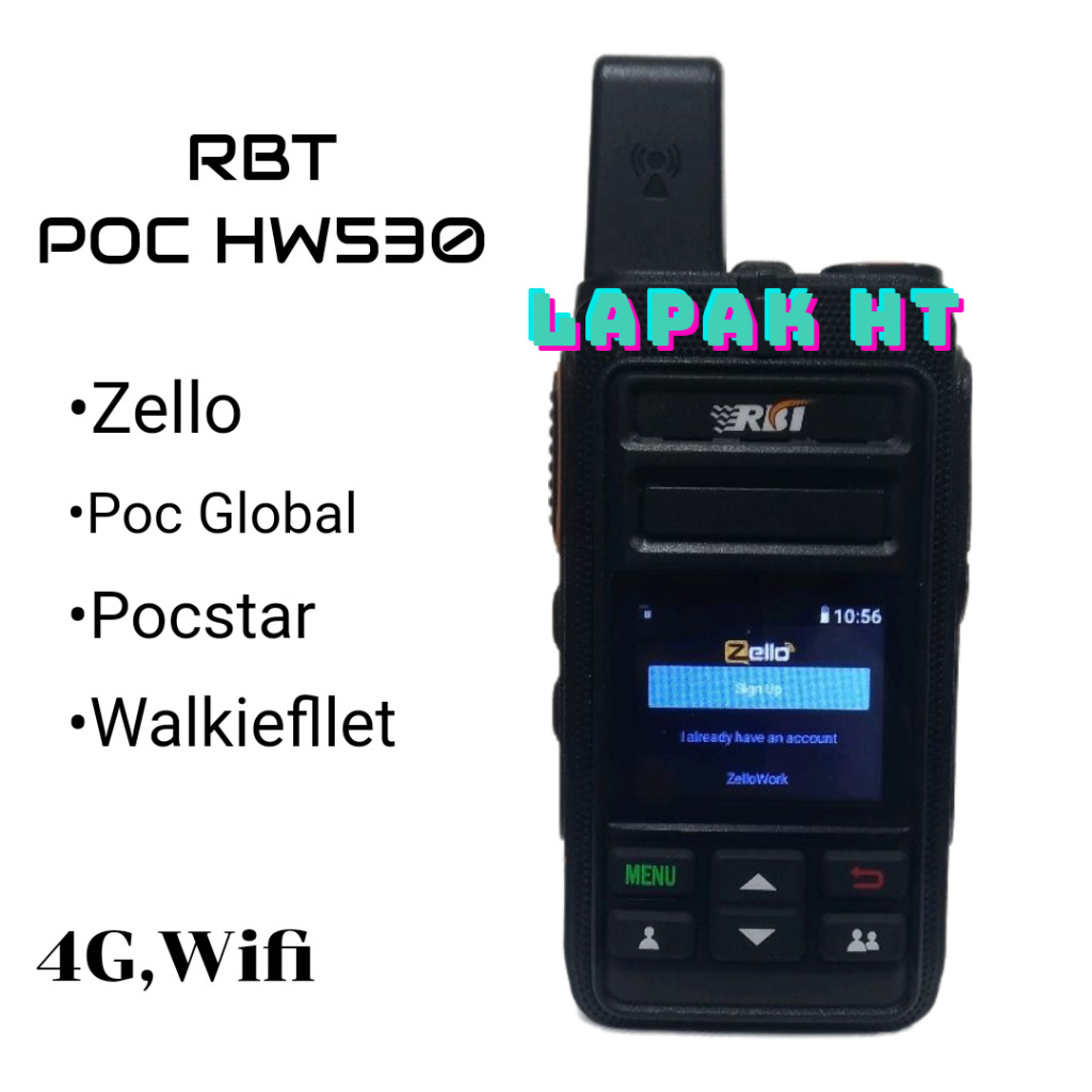 HT POC RBT HW530 Zello POC Global Pocstar WIFI Simcard HT BRT HW530 - ZELLO