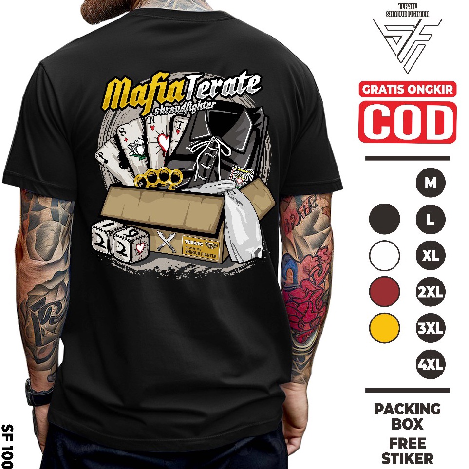Model Terupdate Kaos Baju Psht Mafia Psht Hati Bersinar Sh Terate Distro Putih Lawasan Shroud Fighte