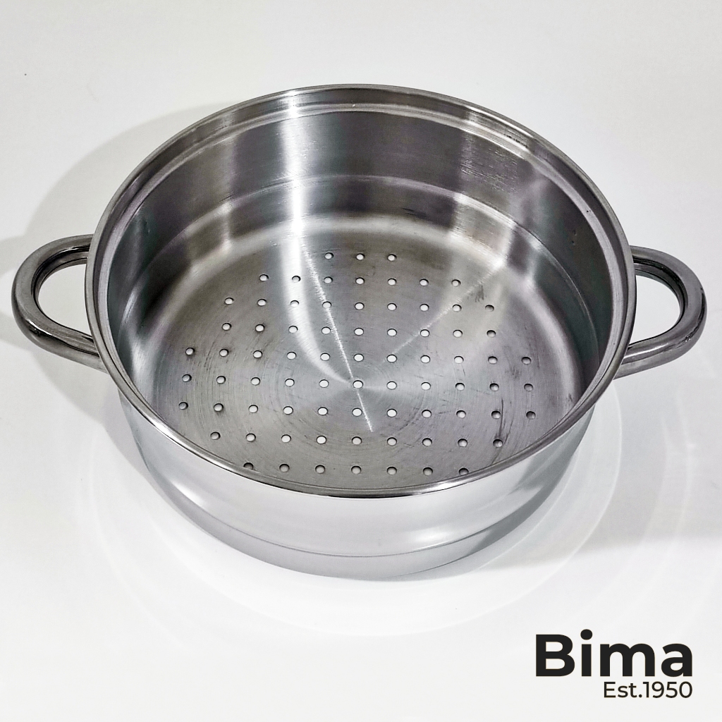 RB BIMA Prima Panci Kukus 20 CM Steamer Kukusan 2 Susun Stainless Steel - B2007020SS