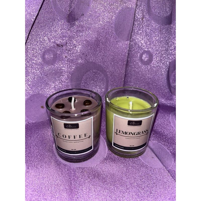 Lilin Aromaterapi Coffee & Lemongrass 80ml - Aroma Menenangkan