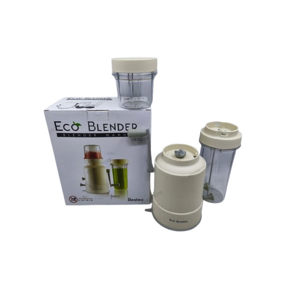 Destec Eco Blender EB-02 2 Tabung - Blender Tangan Manual Stainless Steel 700ml & 250ml