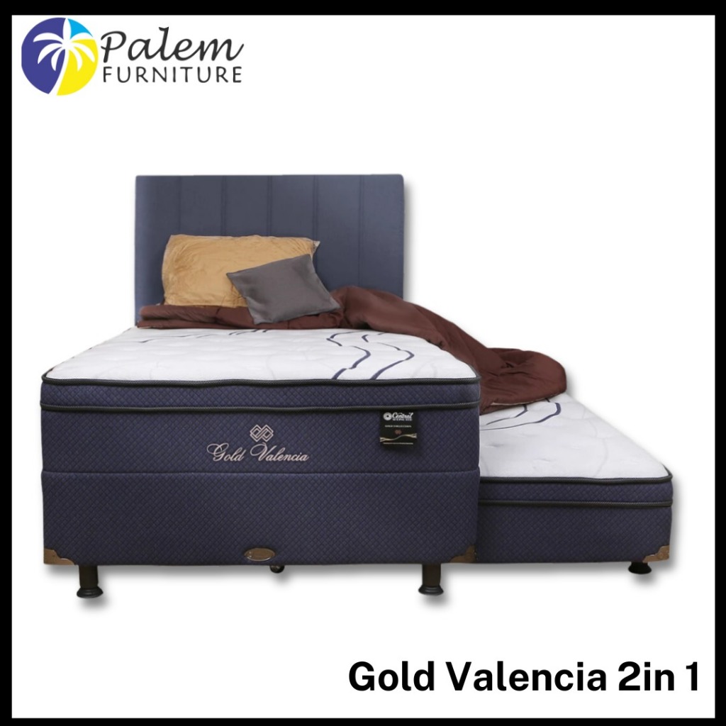 CENTRAL SPRINGBED GOLD VALENCIA 2 IN 1 FULLSET