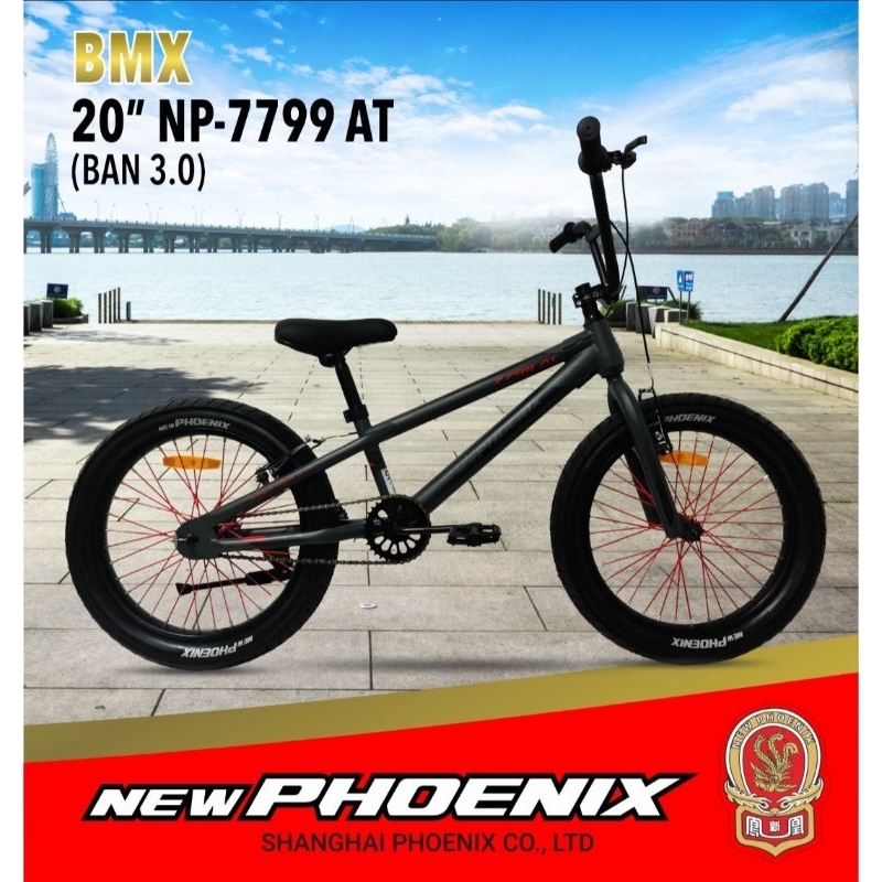 Sepeda Anak Laki BMX PHOENIX 7799AT Ukuran 20 Inch Ban Jumbo 3.0
