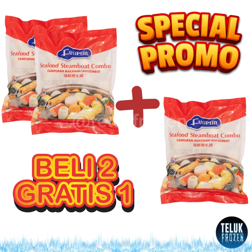 

fusipim seafood steamboat combo 400gr shabu shabu isian campur frozen 400 ikan olahan halal gram sifud mix kuah frozen food 500