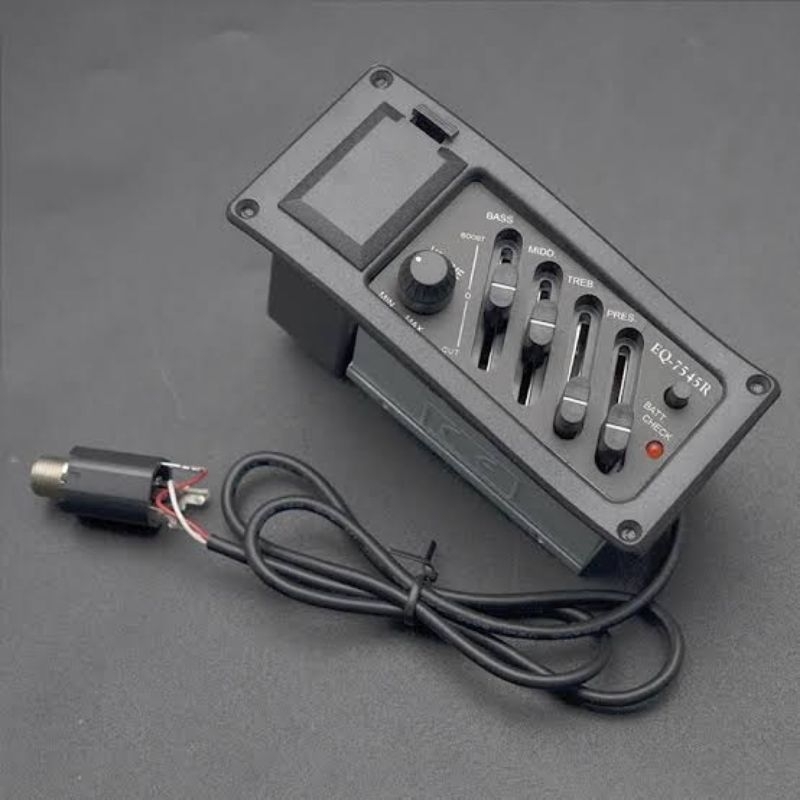 Preamp Gitar Akustik EQ Equalizer Gitar Akustik Elektrik Preamp Gitar 7545R