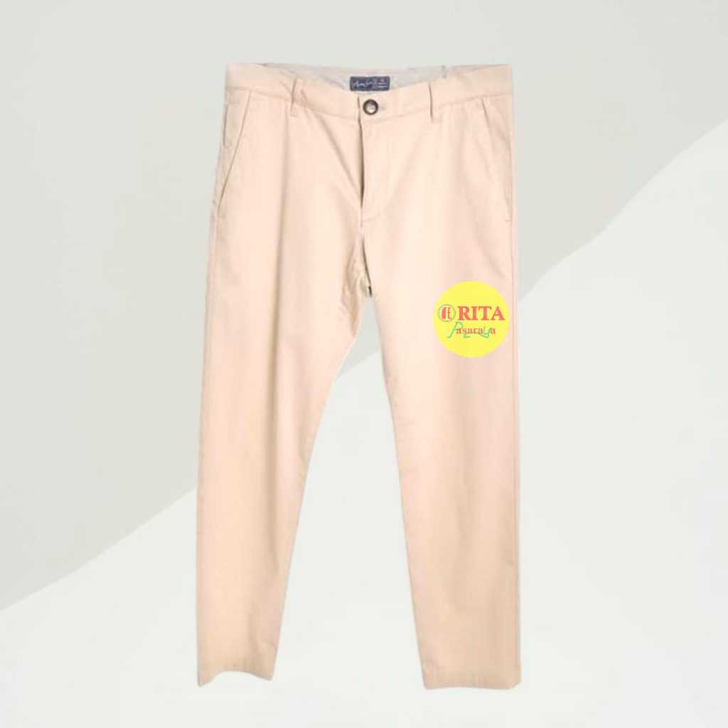 Andrew Smith Celana Panjang Pria Cream