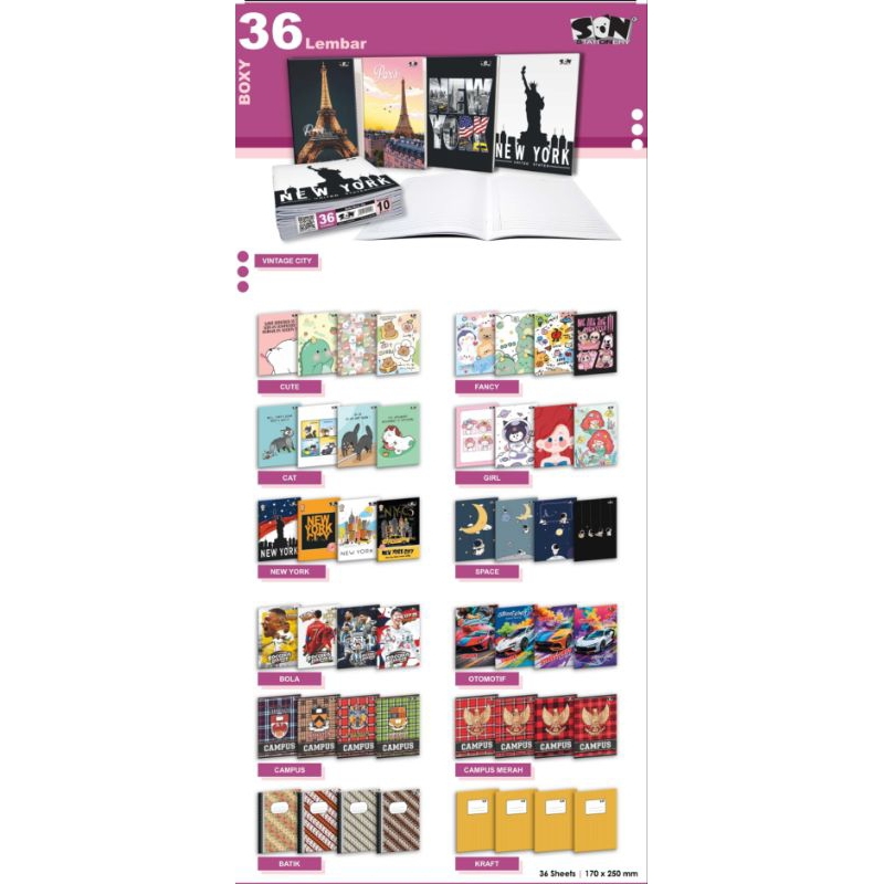

BUKU TULIS BOXY SON 36 LEMBAR (1 PAK ISI 10 BUKU)
