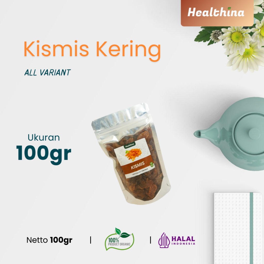 

Kismis Kering 100gr 100% Alami Organik Oleh-oleh Haji Umroh COD Makassar
