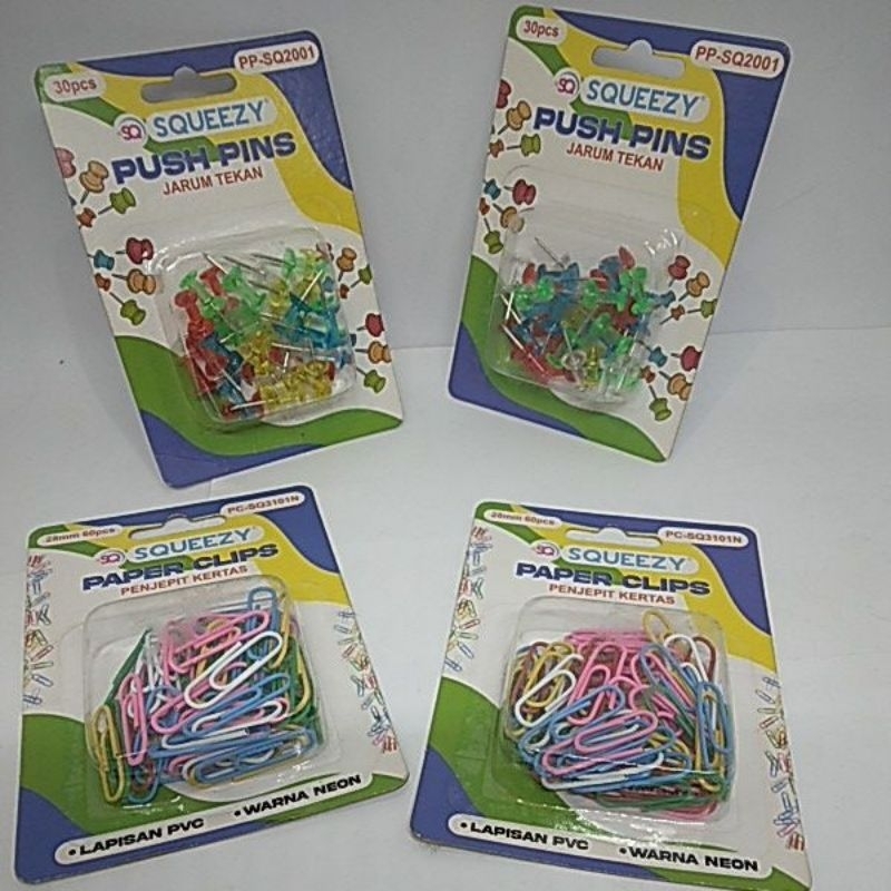 

Paper Clips dan Push Pin Squeezy