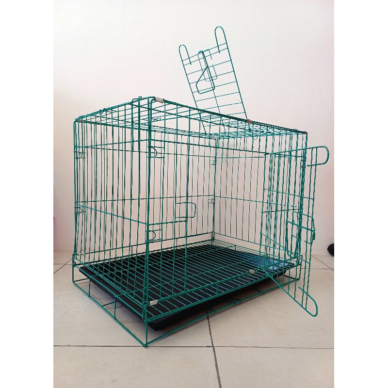 Kandang besi lipat sedang ukuran 60×40x49 / kandang kucing / kandang anjing / kandang kelinci / Nanc