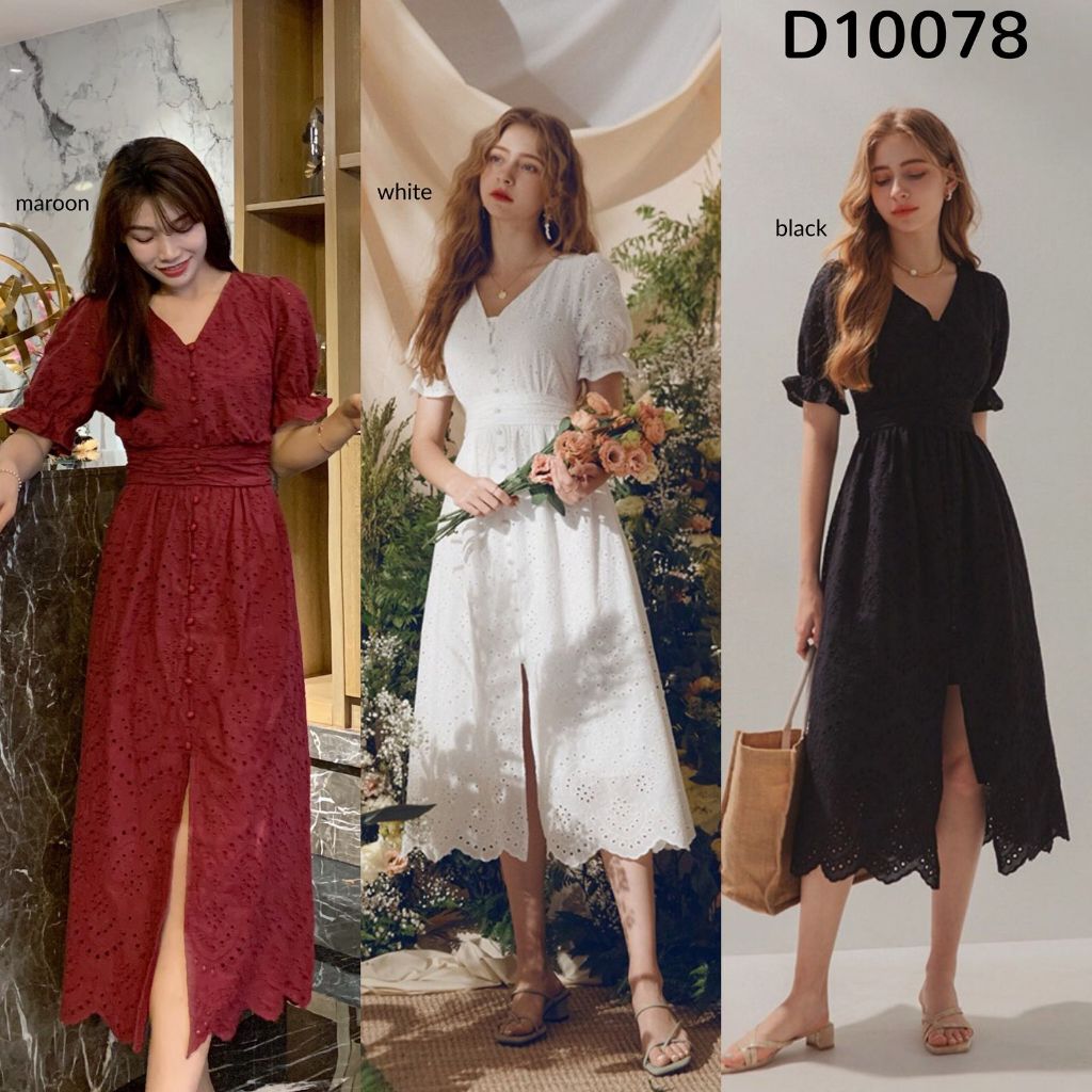 D10078 Premium Space Eyelet Dress