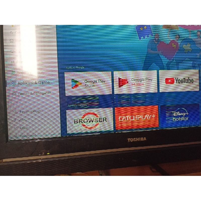 TV Toshiba REGZA 32 Original Nyala LCD aman Minus Kabel Panel Tcon harus Service Free Bracket TV