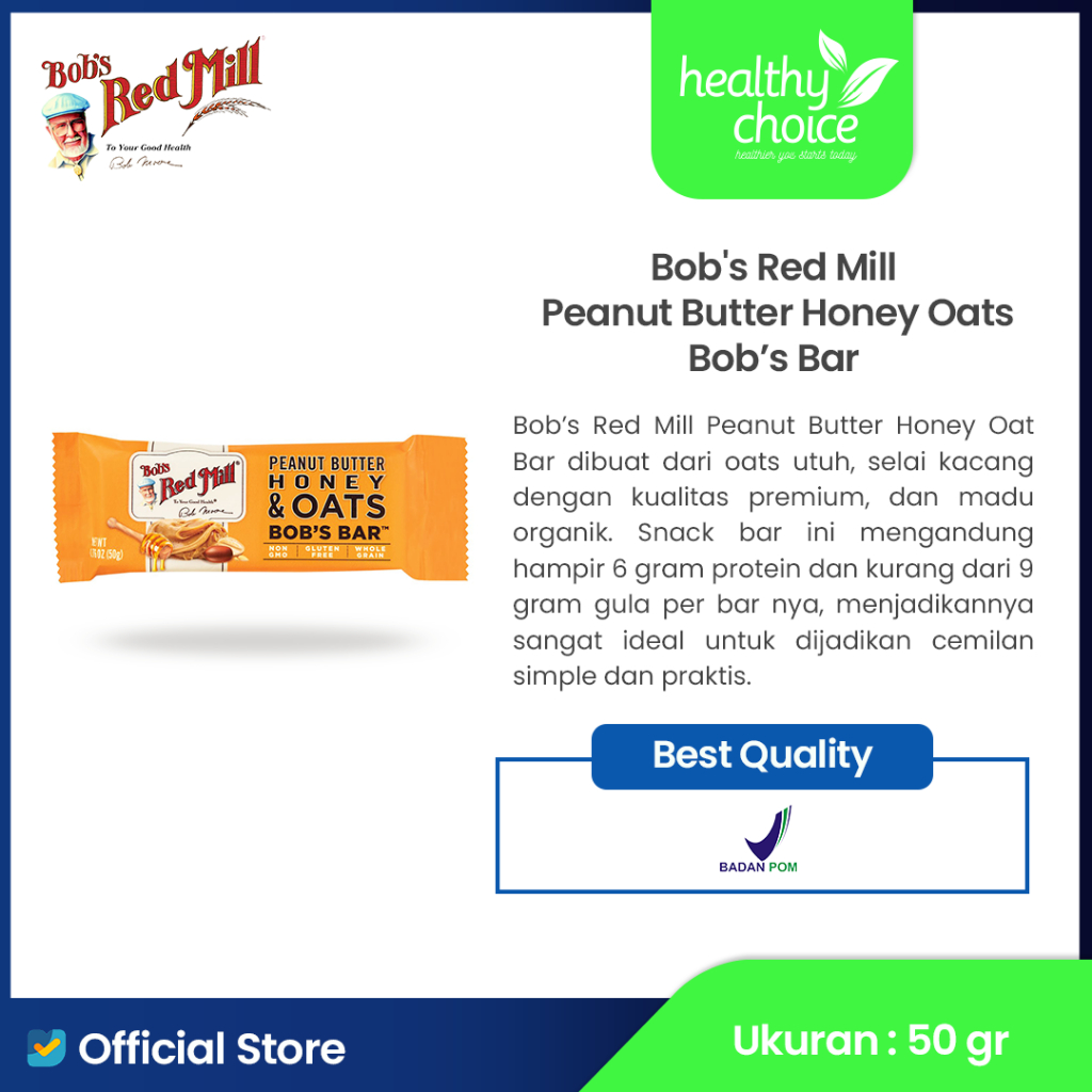 

Bob’s Bar Peanut Butter Honey 50 gr