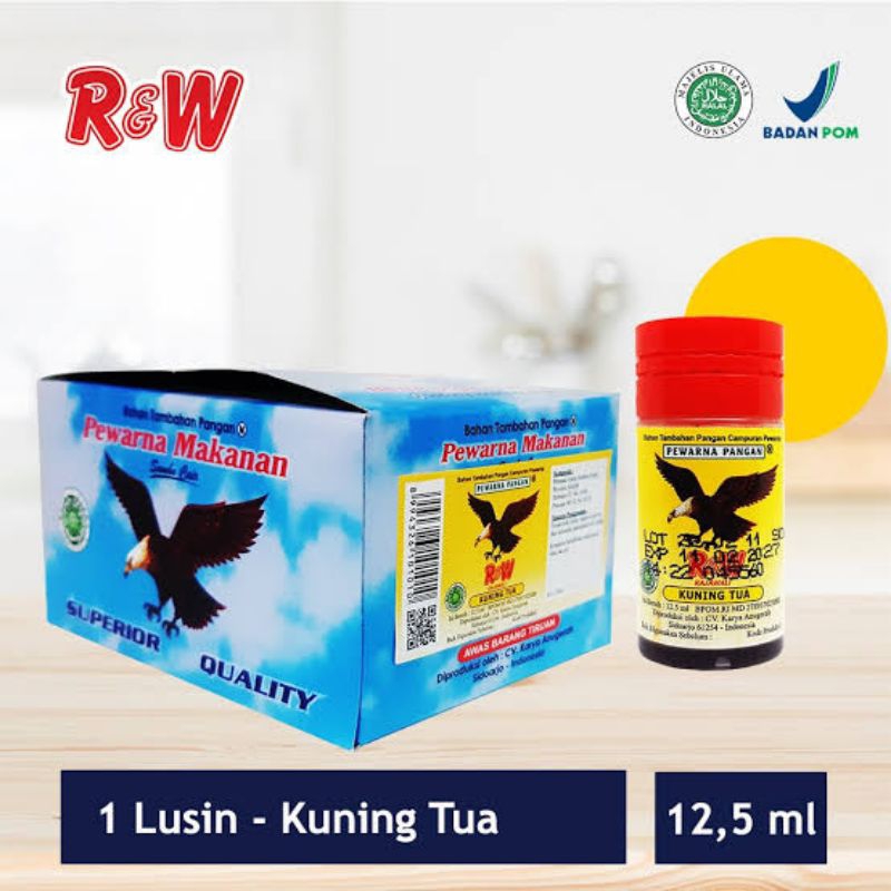 

Pewarna Makanan dan Minuman 1 lusin kemasan Botol 12.5 ml