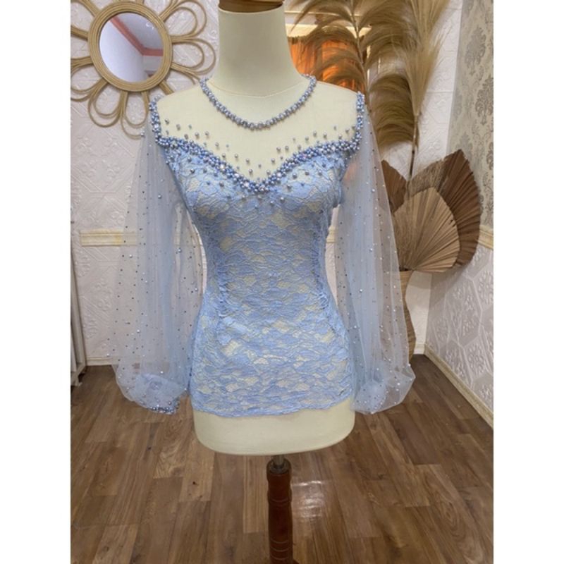 Kebaya brokat lengan balon