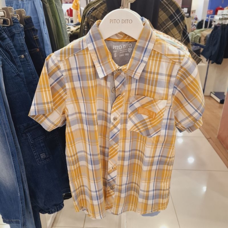 Kemeja Anak Laki Laki Lengan Pendek Pito Dito Original