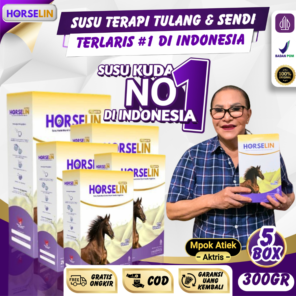 

PROMO 5 BOX HORSELIN 300G - Susu Kuda Liar Sumbawa Susu Untuk Kesehatan Sendi dan Tulang Original