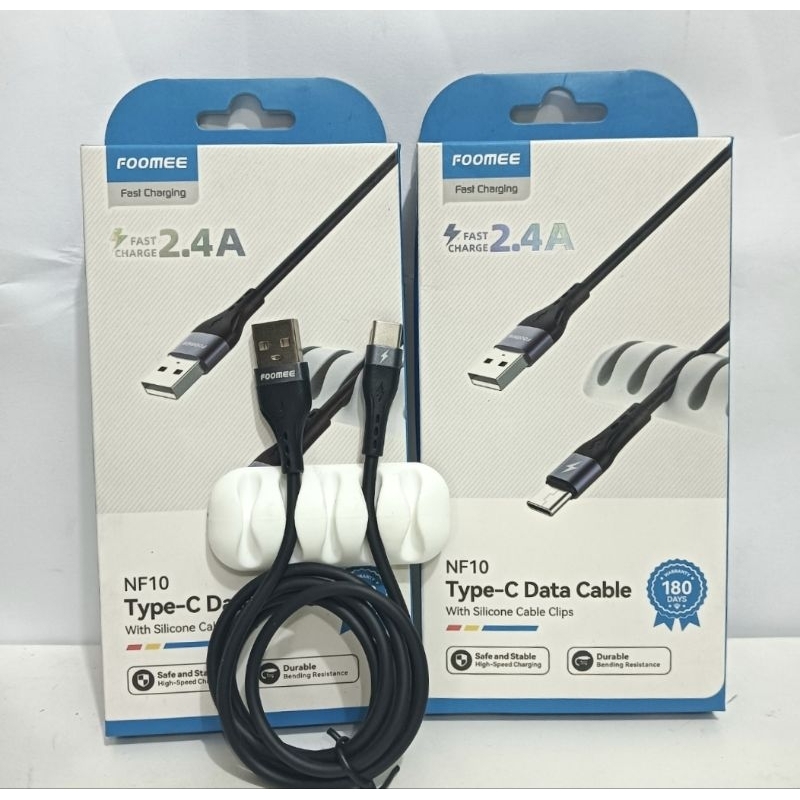 FOOMEE NF10 TYPE-C Data Cable With Silicone Cable Clips