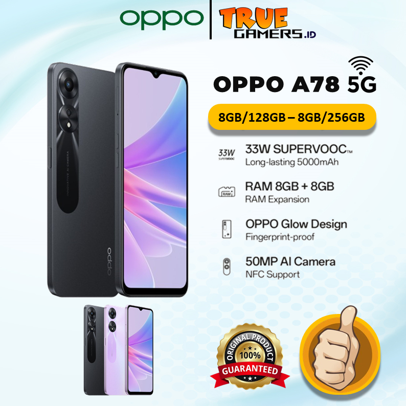 OPPO A78 5G 8GB/128GB Garansi Resmi