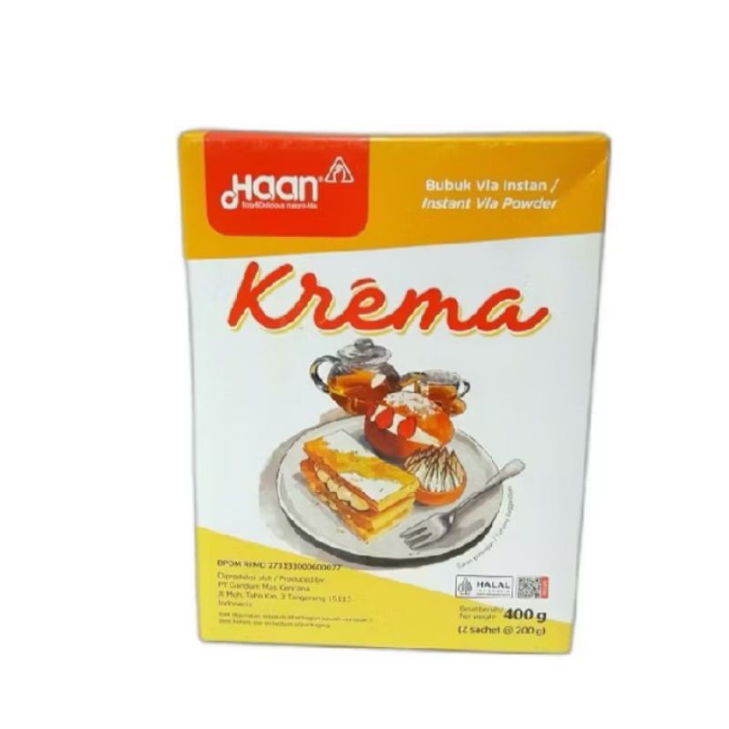 

HAAN KREMA BUBUK INSTANT 400 GR / FLA BUBUK INSTANT / KREMA BUBUK KEMASAN