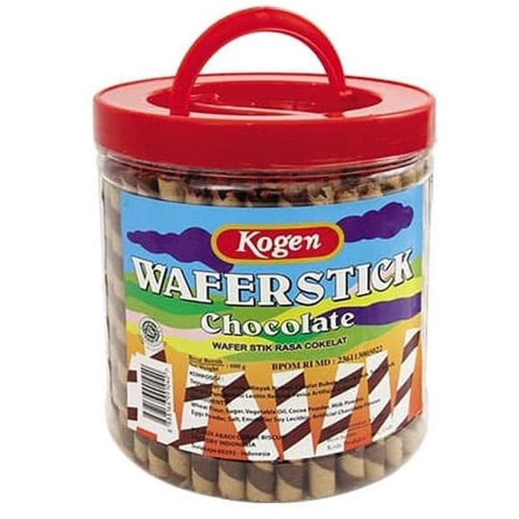 

[Satuan & DUS] Kogen Wafer Stik Coklat 600gr Kemasan Toples | Kue Lebaran | Kue Kering |