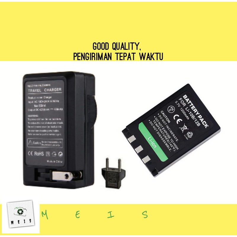 Charger & Baterai Digicam Olympus Li-10B Li-12B LI10B LI12B Casan Batre