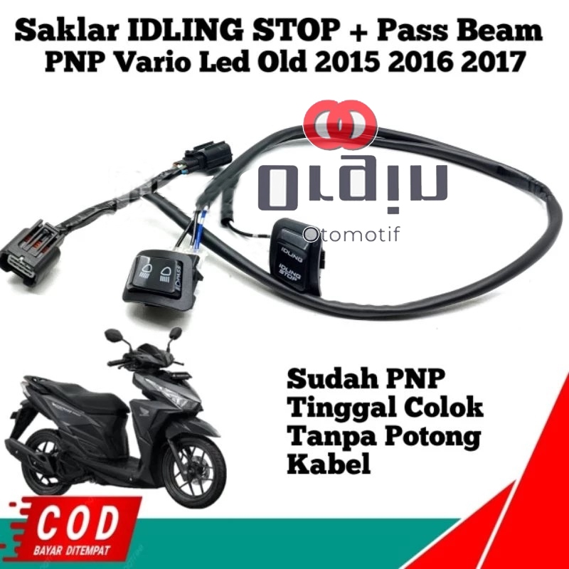 Saklar Lampu Utama Vario 150 Vario 125 LED OLD 2015 2016 2017 3 Mode Pemasangan PNP