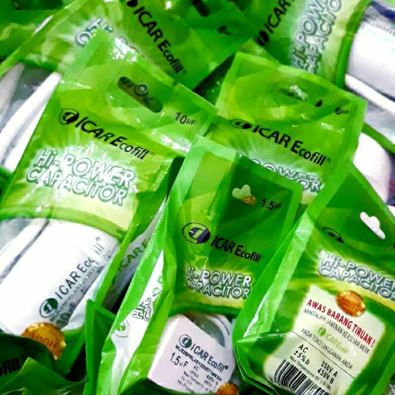 Kapasitor Capasitor ICAR Ecofill 8uf 10uf 12,5uf 14uf 15uf 18uf 20uf 25uf Original
