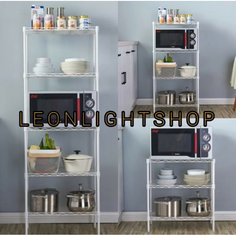 KRISBOW RAK BESI 3-5 TINGKAT PUTIH/ACE HOUSEHOLD WIRESHELVING 5 TIER/ACE RAK BESI DAPUR MICROWAVE/AC