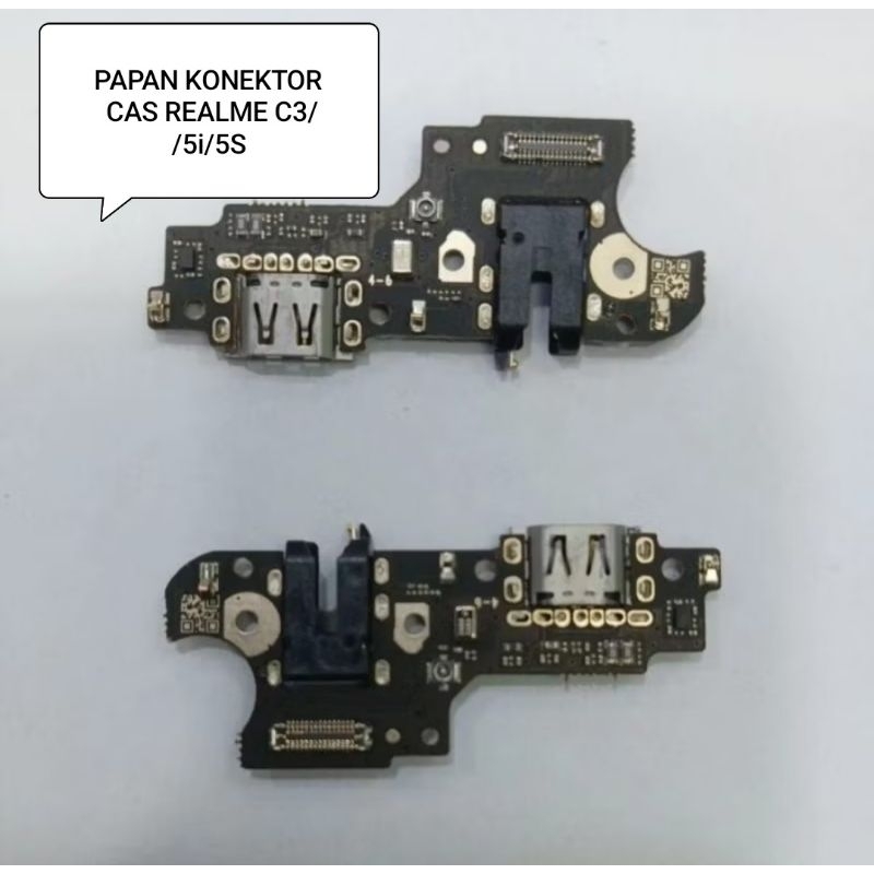 PAPAN KONEKTOR CAS REALME C3/5i/5S FLEXIBLE UI BOARD CHARGER ORIGINAL PLUS IC
