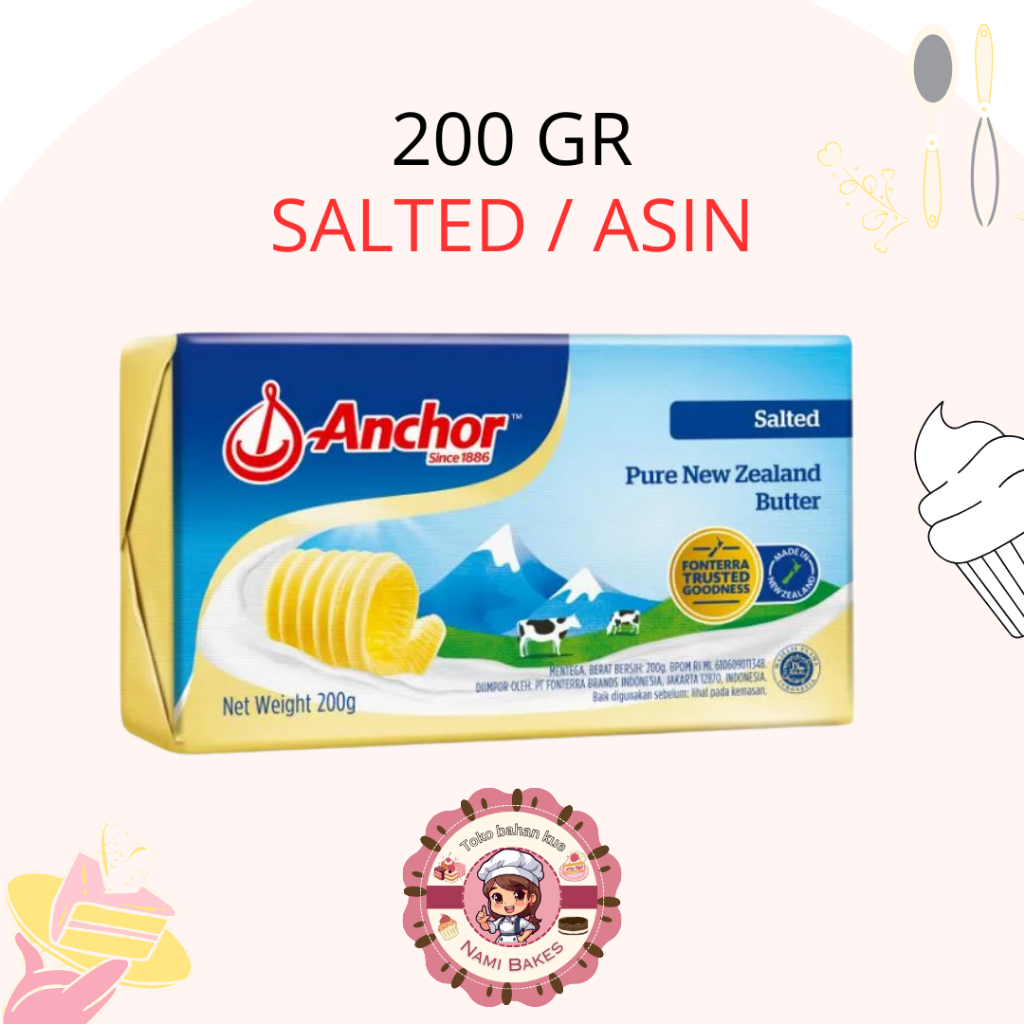 

(KHUSUS INSTANT) Anchor Salted Butter / Mentega 200 gram