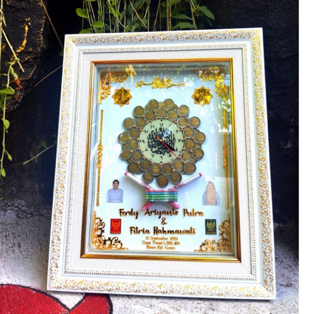 Mahar pernikahan koin frame 30x40