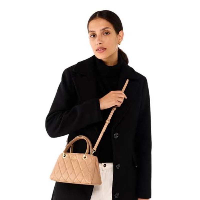 Tas original KS Carey Sullivan satchel, smooth quilted 23x14x9,5cm