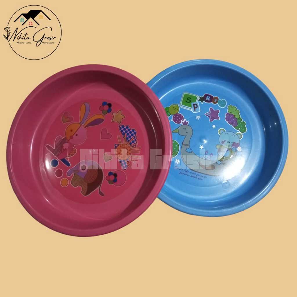Nampan Plastik Kartun Kecil / Nampan Plastik Bulat Kecil