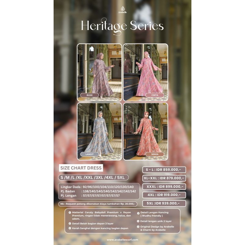 THE HERITAGE DRESS BY ARABELLE // GAMIS LEBARAN 2025 // GAMIS KONDANGAN