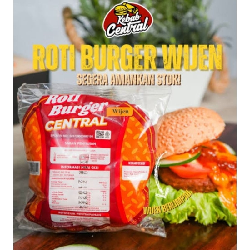 

Roti Burger Bun Tabur Wijen Halal 9cm Murah Satuan Hotdog Long Burger