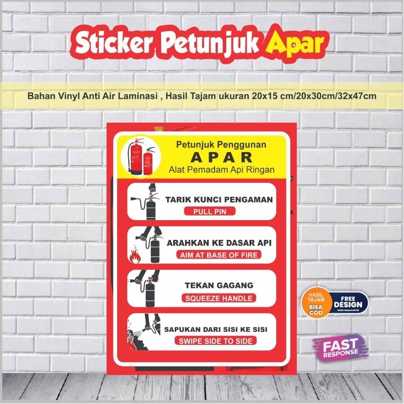 

Sticker Cara Penggunaan Apar