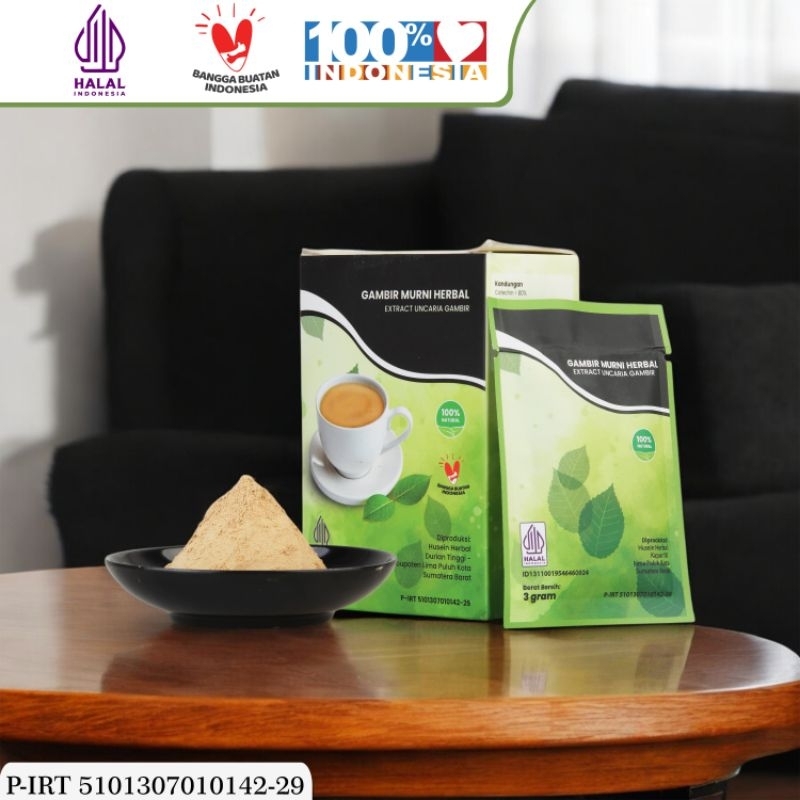 

Gambir Murni Herbal Bubuk Kemasan Sachet - Bersertifikasi Halal dan 100% Alami
