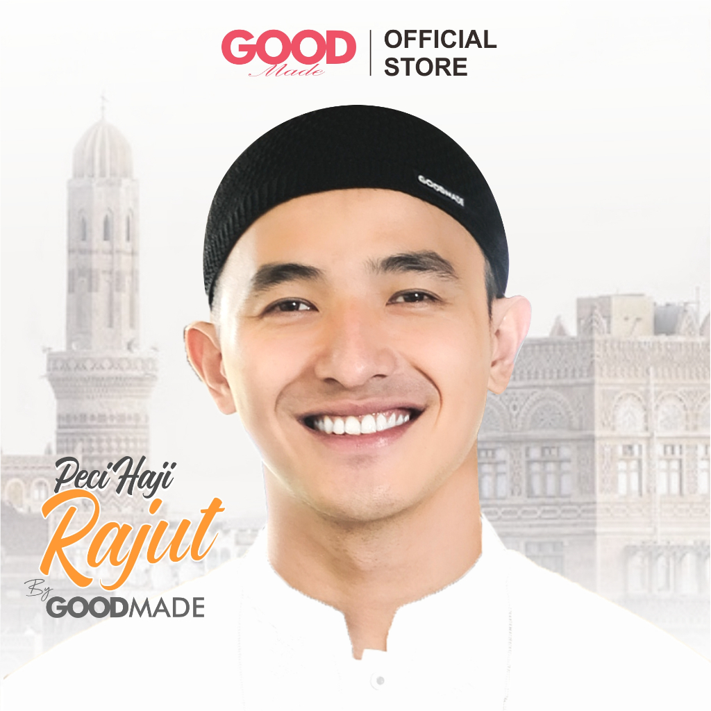 GOOD MADE - Peci Rajut Dewasa Elastis | Peci Rajut | Peci Haji | Warna Hitam | COD