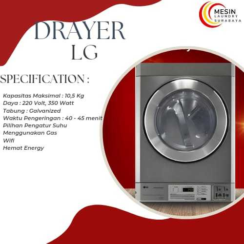 MESIN PENGERING DRYER LG COMMERCIAL GIANT MAX 15 KG SURABAYA