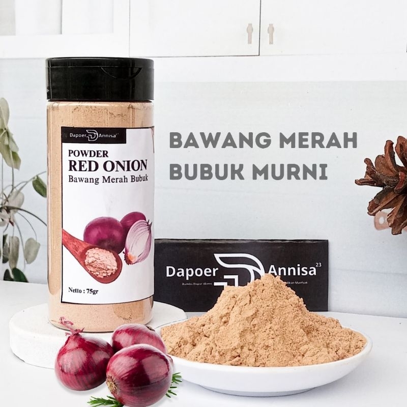 

Bawang Merah Bubuk Murni 75gr Rempah Asli Pilihan Dapoer Annisa
