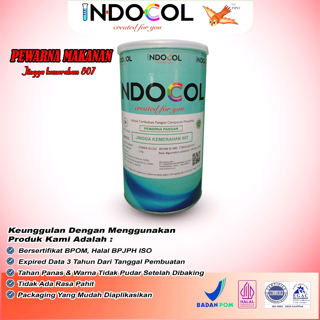 

Pewarna Makanan INDOCOL JINGGA KEMERAHAN 807 (ORANGE REDISH)
