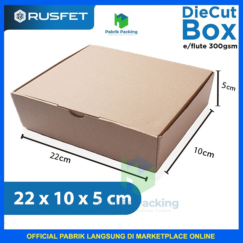 

Kardus Box Diecut Kardus Packing Kotak Box Kartun Dus Polos Satuan Rusfet 22x10x5 cm